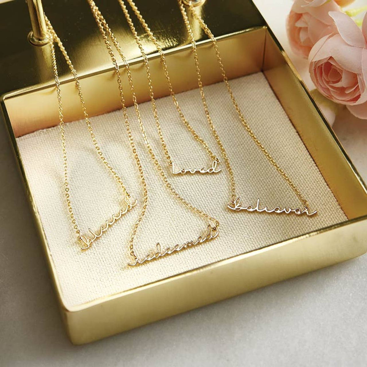 Script Declaration Necklaces