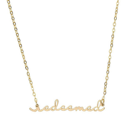 Script Declaration Necklaces