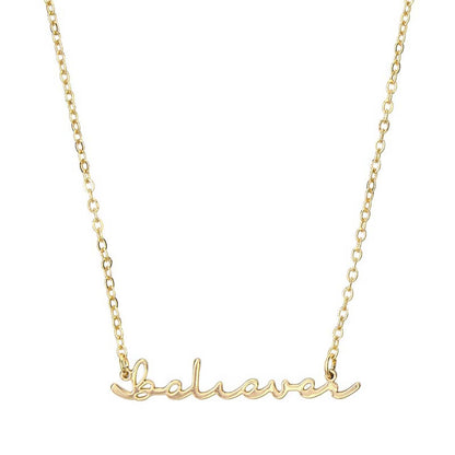 Script Declaration Necklaces